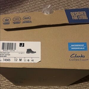 Clarks Collection Black Leather Boots